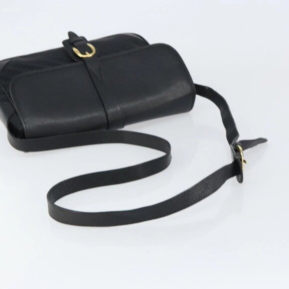 GUCCI Shoulder Bag Leather Canvas Black Gold 001 113 0613 Auth ep12275 - Picture 8 of 14